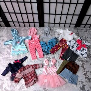 Our Generation American Girl 18 Inch Doll Clothing Lot Outfits Dresses Pajamas